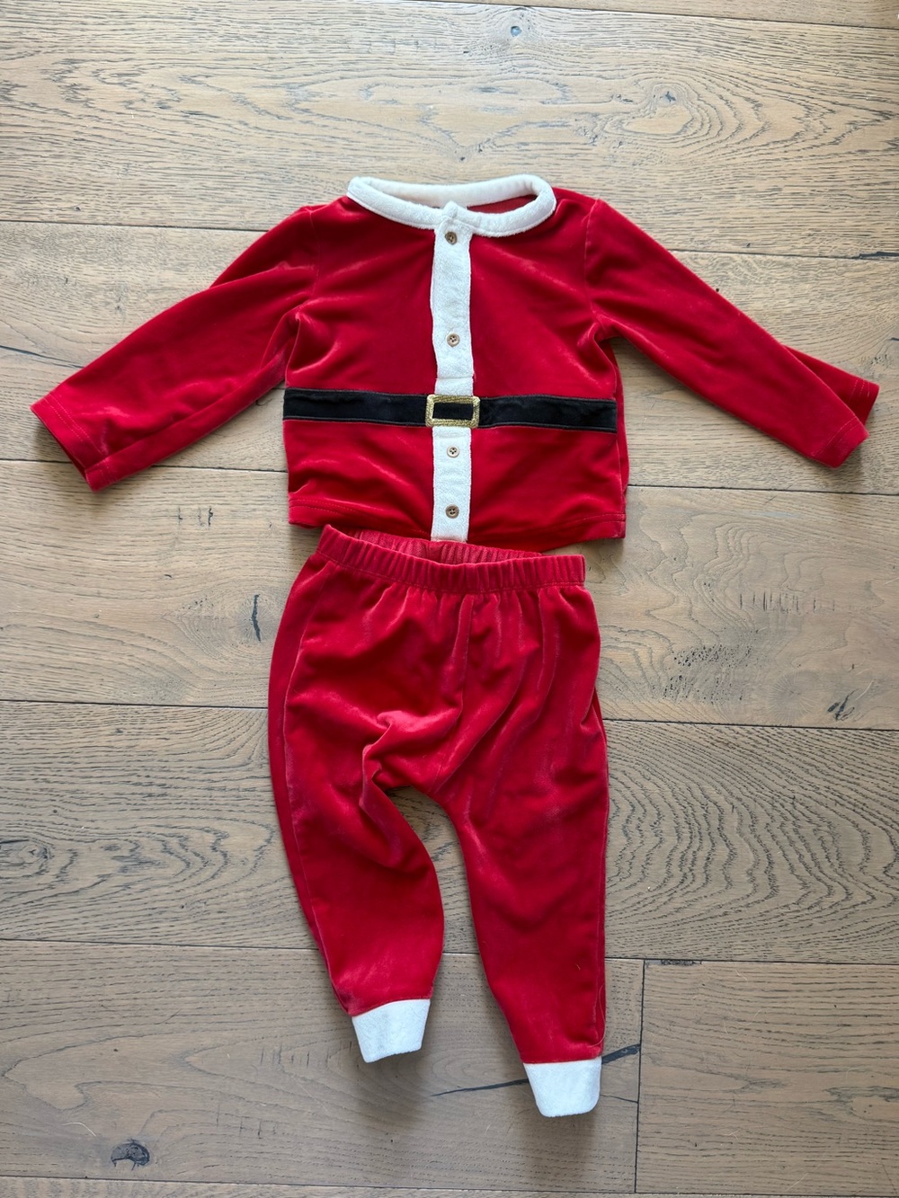 Carter’s Santa Velour Pajama Set Baby 18M Christmas